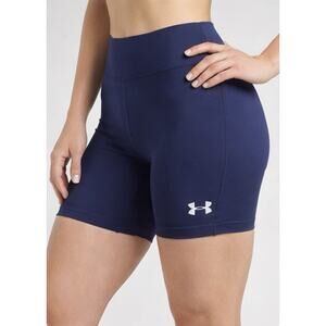 Under Armour Compression Women's Blue Athletic Shorts Activewear Stretch XL